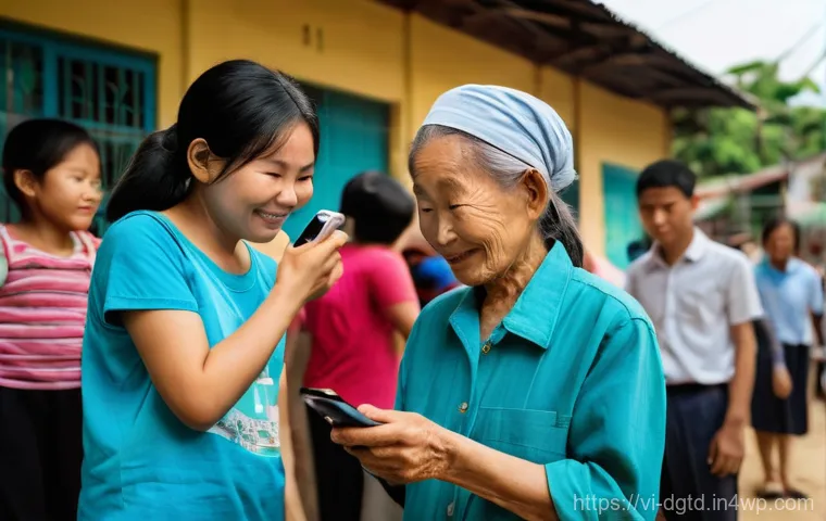 디지털 정체성의 국제적 사례 - **Prompt:** "A Vietnamese young professional, in smart casual attire, sits comfortably at a modern c...
